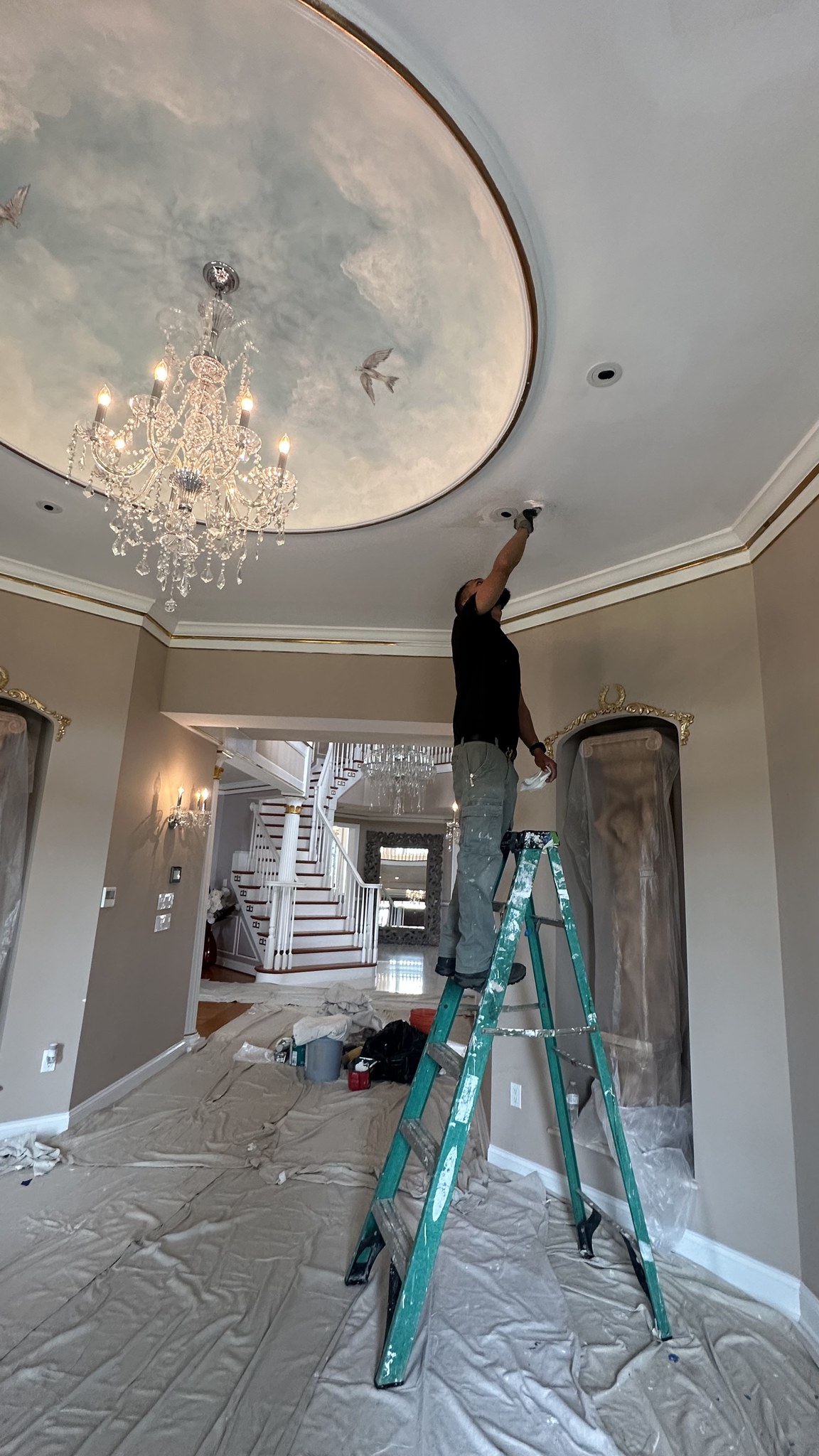 Dome ceiling and paint work in progress, Darnestown